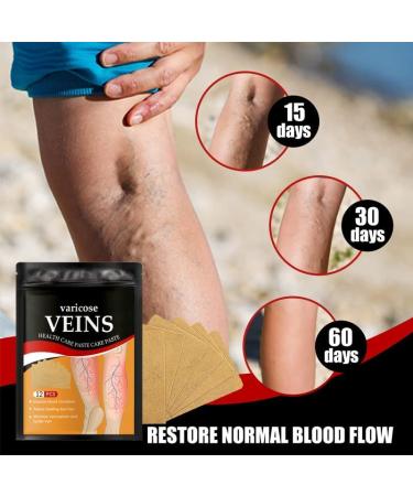 Mandurs 72Pcs Varicose Veins Patch - VeinHealth Treatment for Legs | Improve Blood Circulation, Reduce Pain & Swelling - Buy Online on GoSupps.com