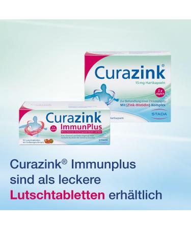 Curazink Hard Capsules - 15mg Zinc for Clinically Secured Zinc Deficiency - 20 Pack - Buy Online on GoSupps.com