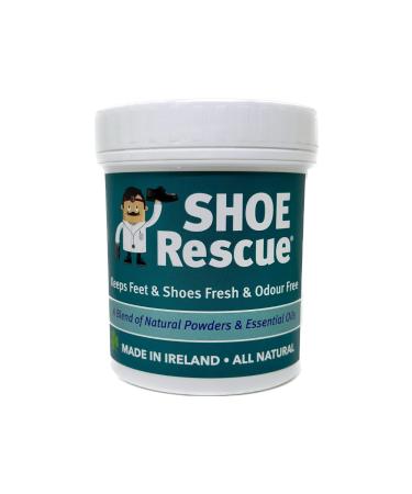 Shoe and foot powder 100g - Foot odour remover and eliminator - Developed by a registered podiatrist Shoe Rescue is a completely natural deodorant remedy to eliminate smelly shoes and feet - Contains beautiful essential oils Tea Tree Lavender and Peppermi