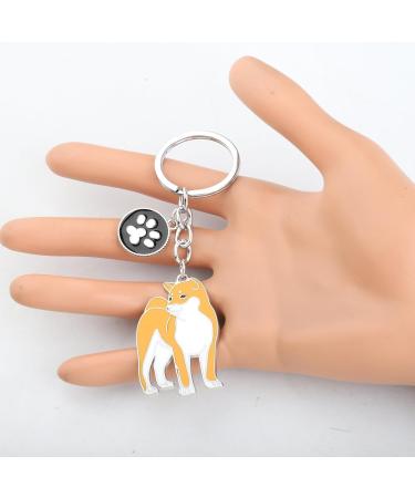 ENSIANTH Dog Keychain - Perfect Gift for Dog Lovers | Puppy Paw Print Keyring for Dog Owners - Ideal for Moms & Dads | Akita & More - Buy Online on GoSupps.com