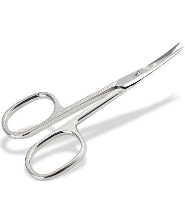 Left-handed cuticle scissors with curved cutting surface Premium quality