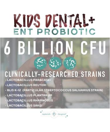 Replenish the Good Children's Dental Probiotic Chewables - Digestive & Immune Support - Oral Probiotics for Healthy Teeth and Gums Bad Breath & ENT Support - Cherry-Pomegranate Flavor (60 Count) - Buy Online on GoSupps.com