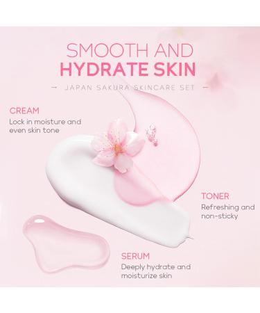 6 Pcs Skin Care Sets JAPAN SAKURA Women Beauty Gift Sets Sakura Skin Care Kit with Cleanser Toner Serum Eye Cream Lotion Essence Cream Travel Kit for Women Teen Girls - Buy Online on GoSupps.com