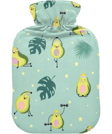 NAANLE PALMBLATT Funny Avocado Hot Water Bottle - 1L Transparent Cover for Bed & Hand/Foot Warmer Pain Relief & Heat Therapy - Buy Online on GoSupps.com