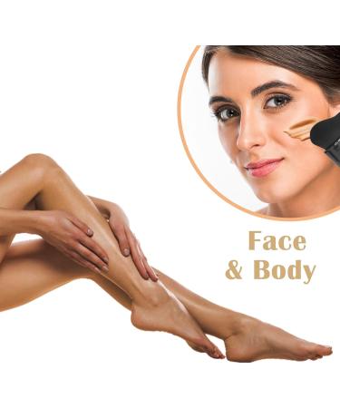 Self Tan Blending Brush - Vegan Body Brush for Effortless and Flawless Self Tanner Application Achieve Professional Tanning Results (Matte Black 1 Count) - Buy Online on GoSupps.com