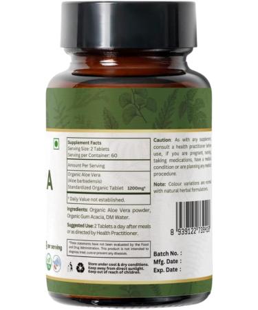 ORGANIC SPREE Aloe Vera Tablets | Aloe Barbadensis(Aloe Vera) | USDA Organic | Supports Digestion & Skin Health* | Dietary Supplement 120tab - Buy Online on GoSupps.com