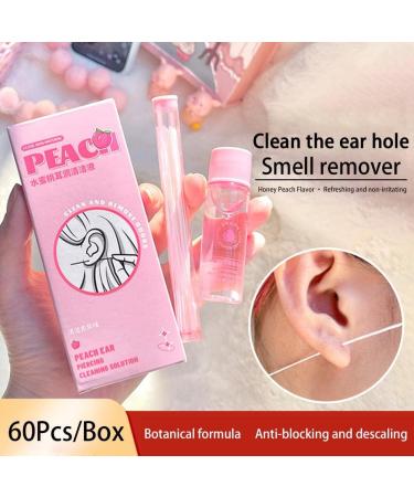 60pcs Ear Hole Cleaning Solution Disposable Pierced Ear Clean Care Liquid Hole Cleaner Earrings Kit Earring Descaling Tools - Buy Online on GoSupps.com