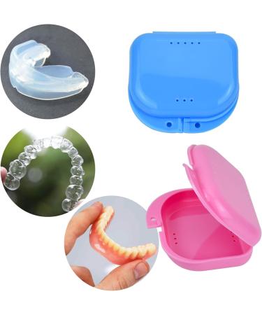 Denture Box Retainer Case Denture Storage Bath Box Denture Holder Box Cleaning Box Lightweight and Portable Cleaning Box with Filter (S Blue) S Blue - Buy Online on GoSupps.com