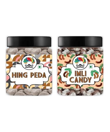 Mr. Merchant Hing peda (300g) & Tamarind / imli Candy (300g) Mouth Freshener Digestive After-Meal Mukhwas Combo (Pack of 2) _Packing May Vary