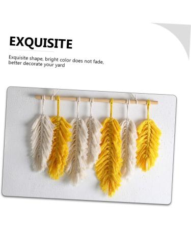 Zerodeko 1pc Wall Decoration Tapestry Wall Tapestry Macrame Hanging Tapestry Nature-inspired Decoration Hand Woven Tapestry Bedroom Background Macrame Wall Leaves Pendant Cotton - Buy Online on GoSupps.com