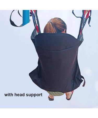 Toileting Patient Lift Sling with Head Support Medical Commode Full Body Sling Shower Sling for Patient Lifts for Elderly Disabled - Buy Online on GoSupps.com