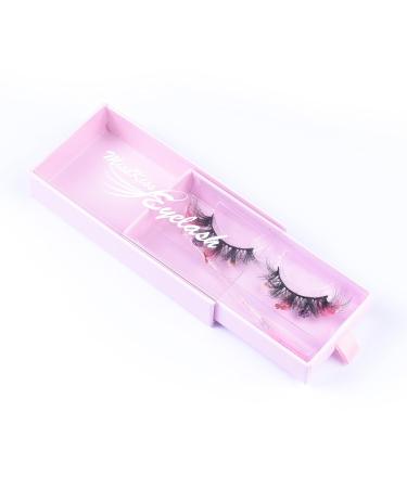 Miss Kiss Pink Glitter Lashes | Sparkly Faux Mink Eyelashes for Cosplay TikTok & Festivals - 18MM - Buy Online on GoSupps.com