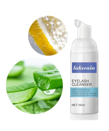 Natural Eyelash Extension Cleanser & Shampoo - Deep Cleansing Foam with Mascara Remover, 50ml - Nourishing Formula for Healthy Lashes - Buy Online on GoSupps.com