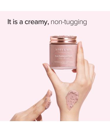 Mary&May Vegan Rose Hyaluronic Hydra Wash Off Mask 125g - Clean Pores, Sebum Control, Longer Hydration | Korean Clay Mask with Hyaluronic & Rose Petals - Marynmay - Buy Online on GoSupps.com