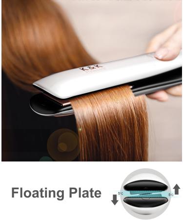 K&K PRO Flat Iron Hair Straightener - 1 Inch Ceramic Tourmaline Dual Voltage Swift Heat-up for Effortless Curls & Straightening - Buy Online on GoSupps.com