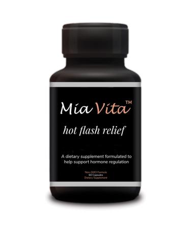 FEMMEPHARMA Mia Vita Hot Flash Supplements for Menopause Natural Hormone Regulation for Night Sweats Non-GMO Black Cohosh & Dong Quai 60 Capsules (30 Day Supply)