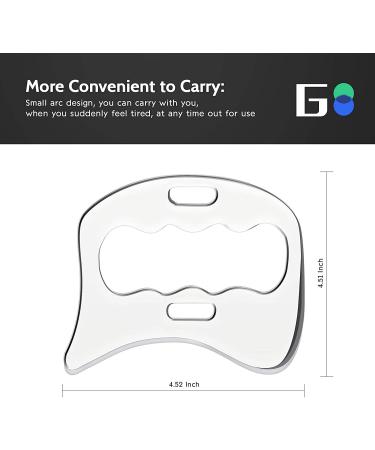 Stainless Steel Guasha Massage Tool for Soft Tissue Scraping - Physical Therapy for Back, Legs, Arms, Neck, Shoulder - Buy Online on GoSupps.com