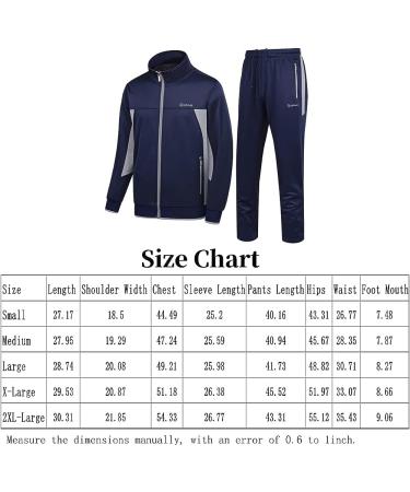 PUMPITU Men's Casual Athletic Tracksuit Set - Navy+Gray, X-Large - Buy Online on GoSupps.com