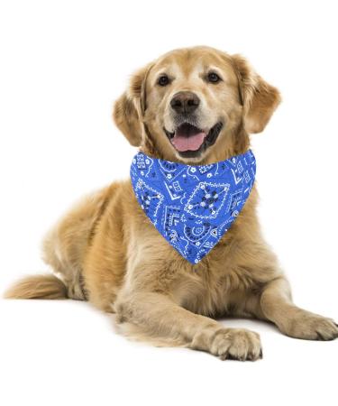 Adjustable Dog Bandana Headscarves | Pet Neckerchief for Small Dogs & Cats - Blue S - Buy Online on GoSupps.com