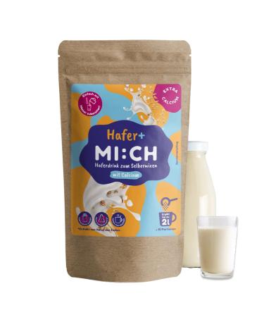 Drink Mi: CH oat drink powder with calcium 250g oat powder for mixing yourself results in up to 2 liters 100% vegan caffeine -free powder without adding sugar - 85% less packaging waste