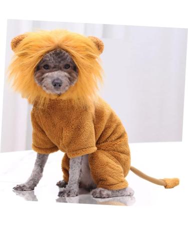 Inoomp 2 Pet Lion Costume - Winter Dog & Cat Outfit Halloween Accessory & Wig for Pets - Buy Online on GoSupps.com