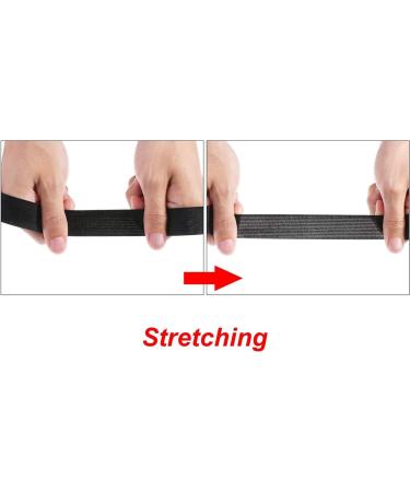 HANFINEE 1-1/2 Inch Sew on Knitted Elastic Band - Black 15 Yards | Heavy Stretch for Sewing Crafts, DIY Waistband, Bedspread & Cuff - Buy Online on GoSupps.com
