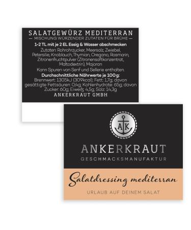 Ankerkraut Mediterranean Salad Dressing - 85g Premium Spice Dressing in Cork Glass | Perfect Gift for Salad Lovers - Buy Online on GoSupps.com