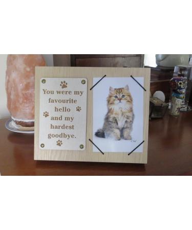 UniDeco Cat Picture Frame Memorial 4 x 6 Inch Remembrance Gifts Photo with Pet in Memory Sayings Loss Gifts Away Death of Kitty Memory Picture Passing Away RIP Sympathy loving Paw Print Wall Cat Goodbye - Buy Online on GoSupps.com