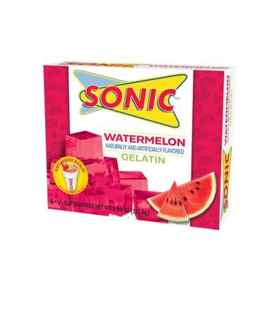 Sonic Gelatin Variety Pack - Green Apple, Watermelon, Ocean Wave, Cherry Limeade - 3.94oz x 4 - Buy Online on GoSupps.com