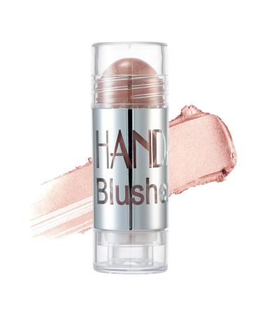 LXZJJM Multi-Use Makeup Blush Stick Cream Blush for Cheeks Cream Blush Stick For Cheek & Eyes & Lips Waterproof Natural Nude Makeup Suitable for All Skin (#02(Highlighter))