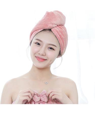 Super Absorbent Microfiber Towel for Women - Fast Drying Hair Turban for Curly Long & Thick Hair (Light Pink) - 25.4 x 66 cm - Buy Online on GoSupps.com