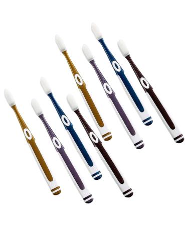 Frcolor 8st nano toothbrush toothbrush massage toothbrush massage soft toothbrush children toothbrush soft toothbrush camping toothbrush medium replacement head portable tpu travel 1 piece (1 Pack) sorted color