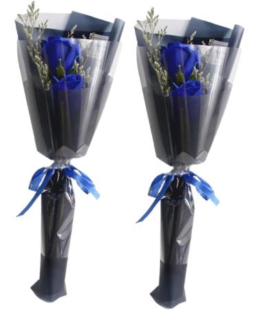 ABOOFAN 6 Pcs Flower Soap Bouquet Artificial Rose Flower Scented Rose Bouquet Rose Flower Soap Graduation Flower Bouquet Everlasting Flower Rose Flower Gift Carnation Decorate Delicate Bluex3pcs 34x12x6cmx3pcs - Buy Online on GoSupps.com