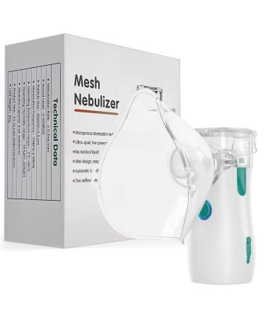 Portable Nebulizer Machine for Adults and Kids, Handheld Mesh Nebulizer, Mist Adjustable Steam Inhaler for Lung Problems, Suit Personal Travel or Home Daily Use Beige