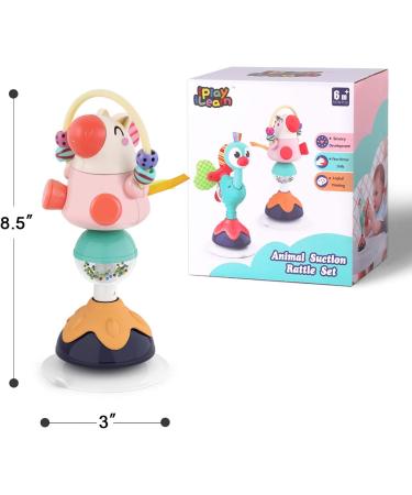 iPlay iLearn Baby Rattles Set | High Chair Toys with Suction Cup | Interactive Development Tray Toy for Newborn Gifts | 6-24 Months Boys Girls Kids - Buy Online on GoSupps.com