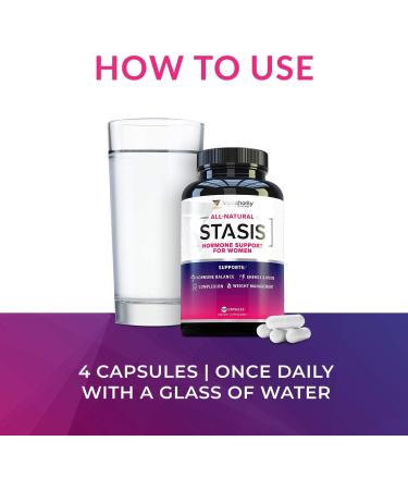 Stasis Estrogen Support Supplement for Women - PCOS, PMS, Menopause Relief with DIM, Grape Seed Extract, Folate & Inositols - Buy Online on GoSupps.com