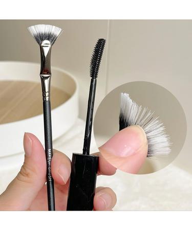 Makeup Brushes Eyelash Brush No Shedding Easy to Clean Soft Dense Bristles Curling Eyelash Flat Head Folded Fan-shaped Lashes Extension Brush Black - Buy Online on GoSupps.com