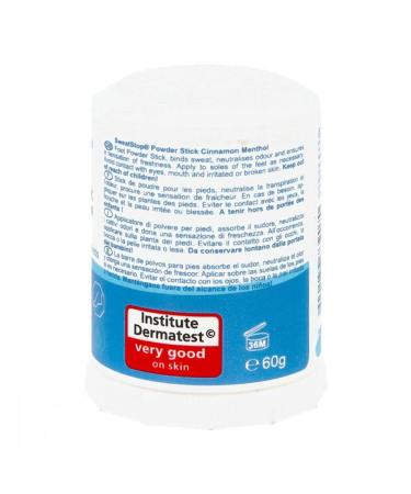 Sweatstop Powder Stick - 60g Foot Powder with Cinnamon & Menthol | Effective Antiperspirant for Dry Feet & Odor Control | Skin-Colored Design - Buy Online on GoSupps.com