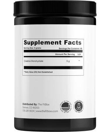 Fit Boxx ATPDrive Micronized Creatine Monohydrate Powder | 5g High Absorption Creatine Supplement for Strength, Muscle Recovery & Focus Unflavored, Vegan, Non-GMO, Gluten-Free, 60 Servings - Buy Online on GoSupps.com