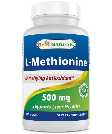 Best Naturals L-Methionine 500 mg 120 Veggie Capsules - Buy Online on GoSupps.com
