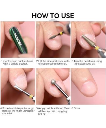 5 Pieces Nail Drill Bits Drill Bit for Professional Electric Manicure Manicure Accessories for Russian Manicure Cuticle Clean Drill Bit Diamond Nail Bit Flame Ball Head Cylinder Needle - Buy Online on GoSupps.com