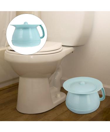 Portable Unisex Toilet Urine Pot with Lid Handle - Camping and Travel Urinal Pee Bucket for Car Emergency - Blue Chamber Pot - Buy Online on GoSupps.com