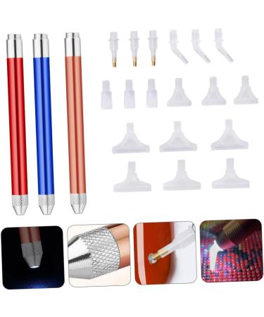 Healeved 3sets Nail Art Drill Pen Nail Decoration Nail Art Equipment Diamond+painting Nail Gems Picker Nail Tool Kit Nail Drill Pen Nail Stamping Tool Nail Set Aluminum Alloy 5d Painless - Buy Online on GoSupps.com