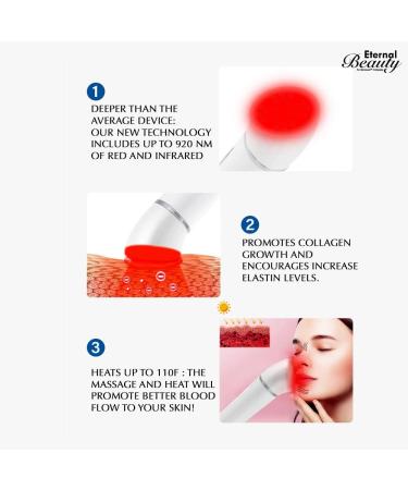 Eternal Beauty 2.0 Red Blue Green Light Therapy Wand for Face - Firming and Tightening Device for Wrinkles - Buy Online on GoSupps.com