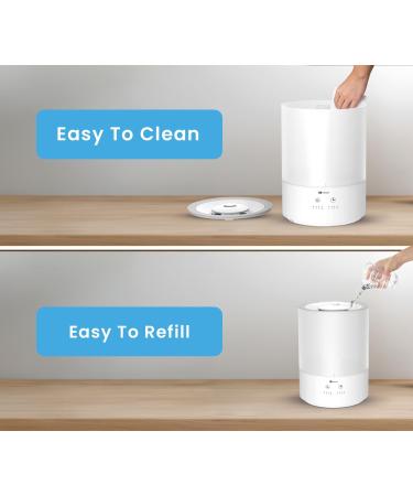 PureMate 4L Humidifier for Bedroom with 7 Color Changing Lights - Top Fill, Cool Mist, Quiet Operation - Ideal for Baby Room, Home Humidity & Plants - Essential Oil Compatible - Buy Online on GoSupps.com