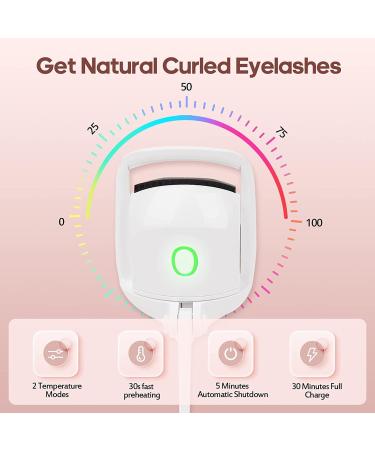 Heated Eyelash Curler with Sensing Heating Silicone Pad - 2 Modes, Easy to Curl for Natural & Lasting Eyelashes - Makeup Tool - Buy Online on GoSupps.com
