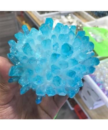 Natural Blue Electroplating Transparent Crystal Cluster Stone ore demagnetizer Crystal Cluster 350-400g - Buy Online on GoSupps.com