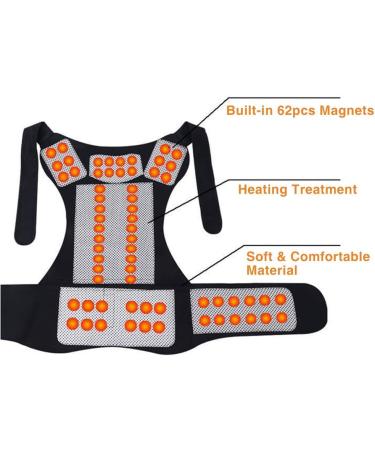 Self-Warming Turmaline Back Support Belt | Magnetic Therapy for Pain Relief | Herniated Disc & Posture Support | Breathable Lumbar Support (Black M/M) - Buy Online on GoSupps.com