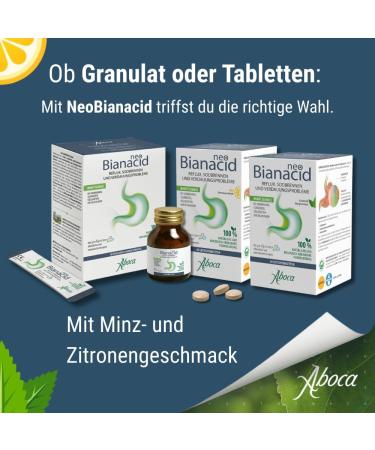 NeoBianacid Comprim s Pour le reflux l'acide gastrique les br lures d'estomac et les douleurs d'estomac Produit m dical naturel de Aboca go t menthe 45 St ck - Buy Online on GoSupps.com