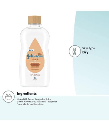 Johnson's Baby Almond Oil - 14 Fl Oz (Pack of 1) | Paraben-Free & Phthalate-Free - Buy Online on GoSupps.com